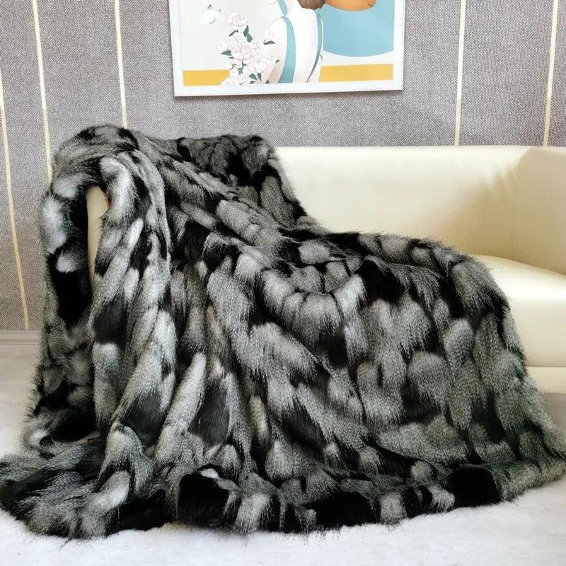 Peacock Fur Blanket Fur Blanket Household  