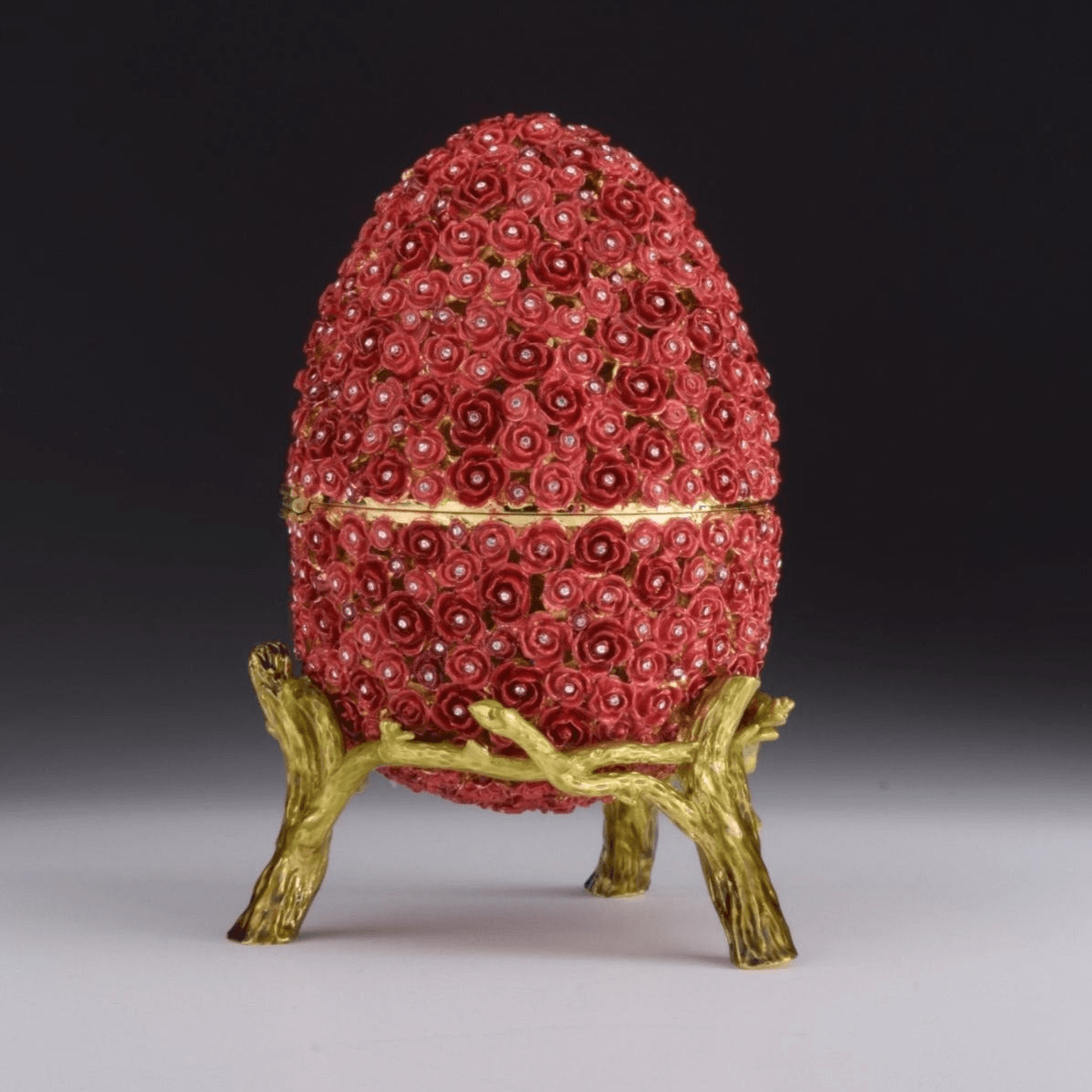 Red Flowers Faberge Egg  