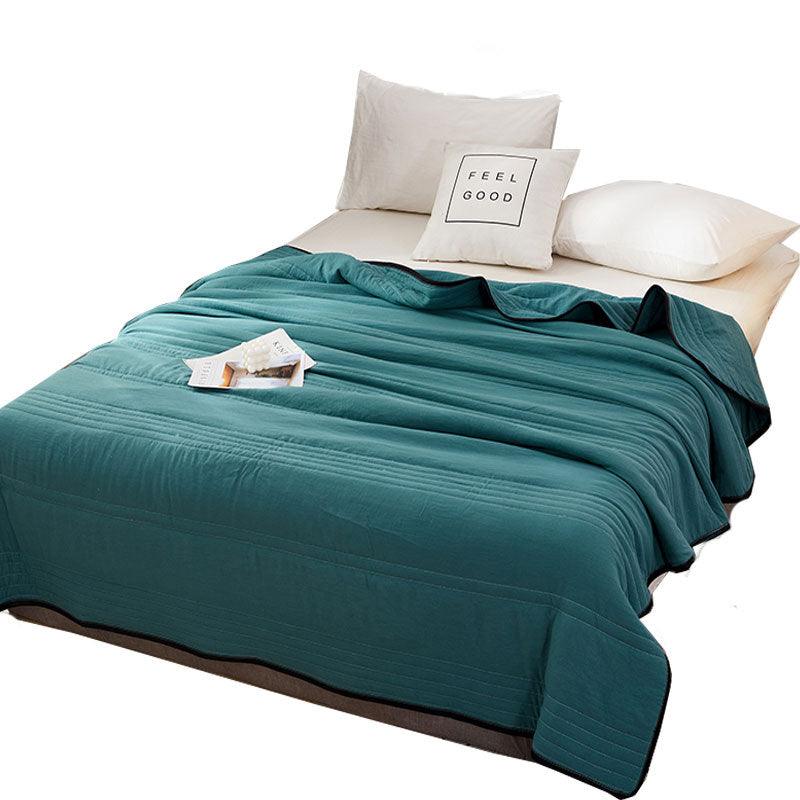 Renew Your Comfort: Washed Cotton Solid Color Bed Cover  