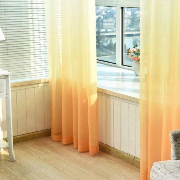 Shela gradient color custom made sheer curtain  
