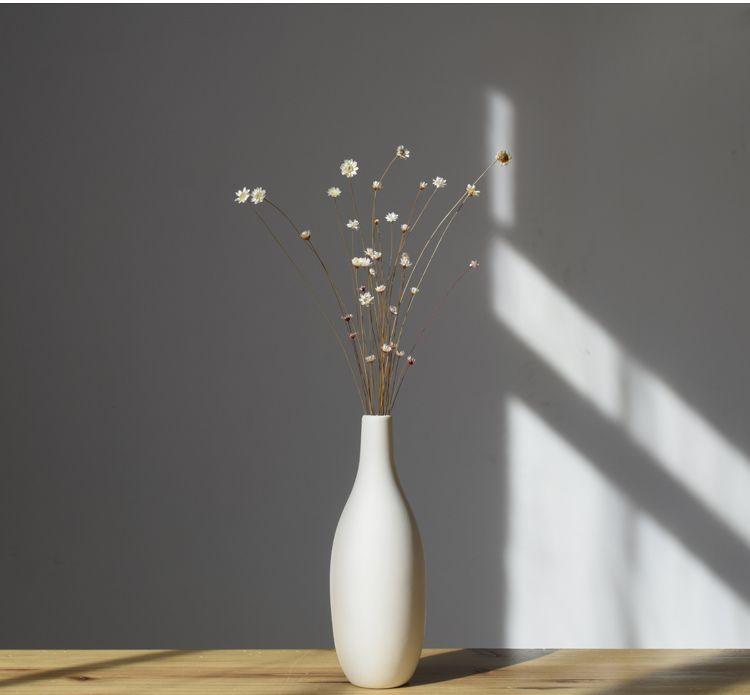Simple Modern Home Decoration White Ceramic Vase  