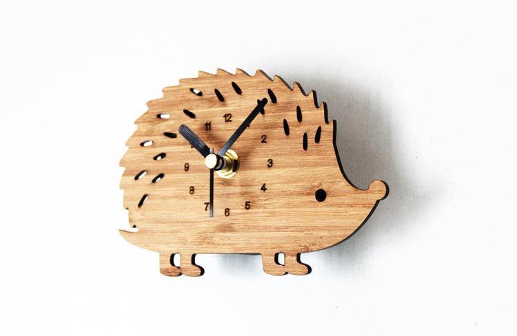 Small Animal Wood Wall ClockBrown  