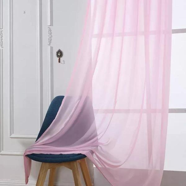 Sona pink, blue, white, grey custom made sheer curtainPink 100 cm x 250 cm Pencil Pleat