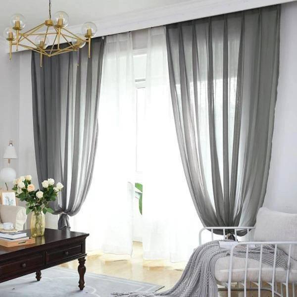 Sona pink, blue, white, grey custom made sheer curtain  