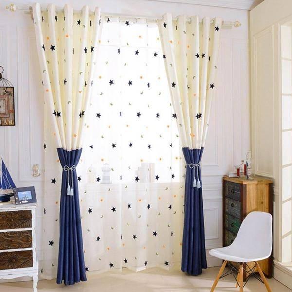 Stark star pattern kids room custom made curtain  