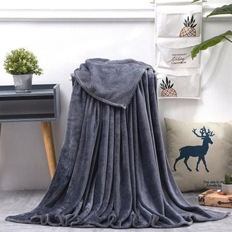 Summer Thin Nap Blanket QuiltDark Grey 200x230cm 