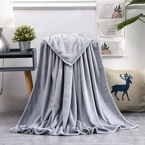 Summer Thin Nap Blanket QuiltLight Grey 200x230cm 