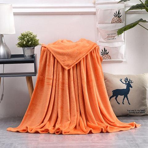 Summer Thin Nap Blanket QuiltOrange 200x230cm 