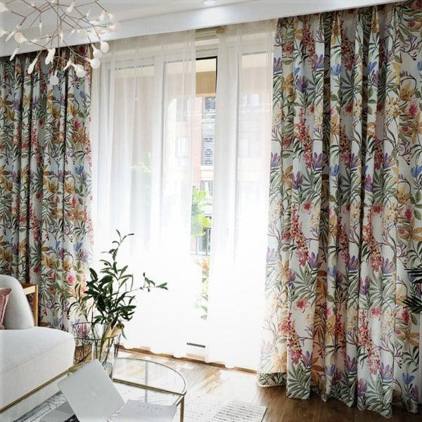 Terna printed flower pattern custom made curtain  