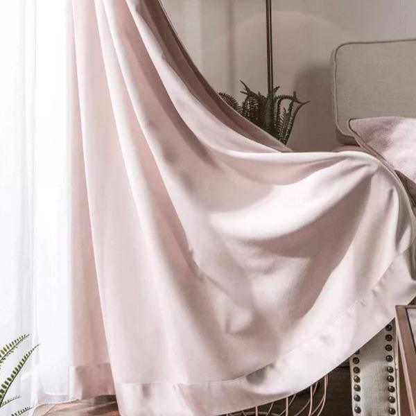Tussa silky soft solid color custom made curtain  