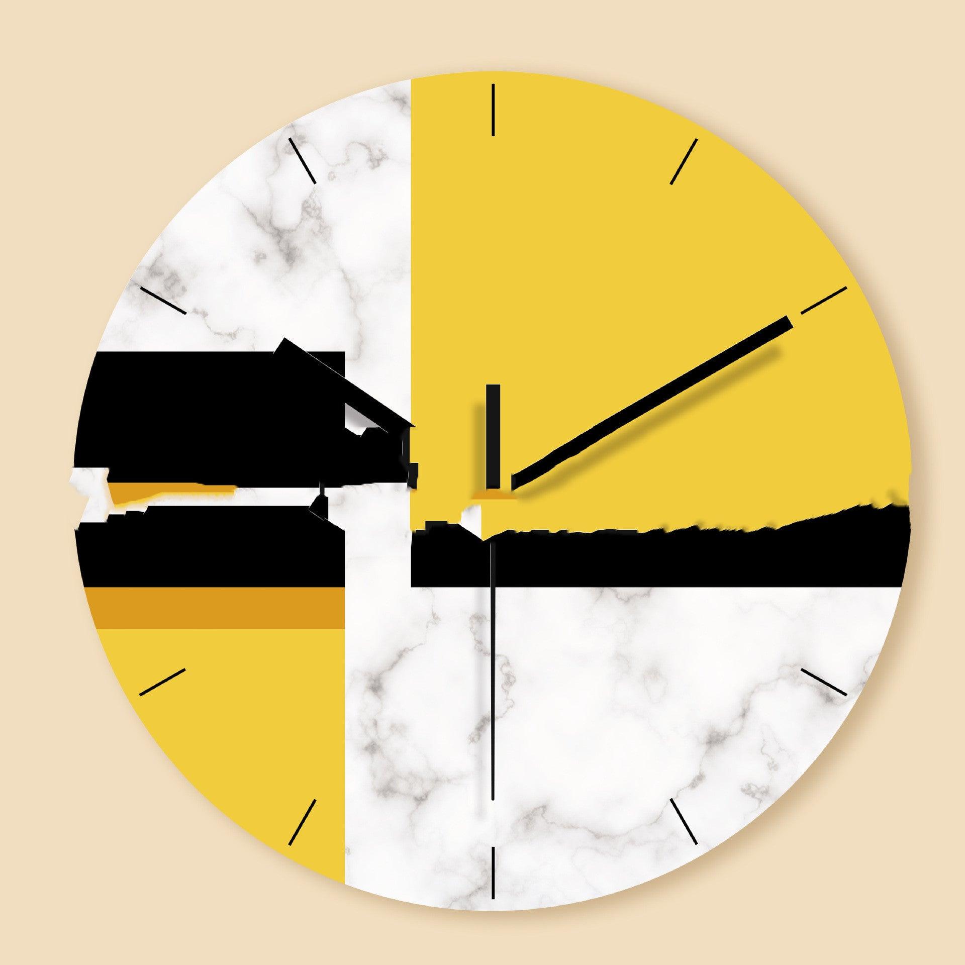 Wall Clock Geometric Abstract Nordic Style Wall Clock Home Decoration Simple Living Room Bedroom Fashion Clock6 color  
