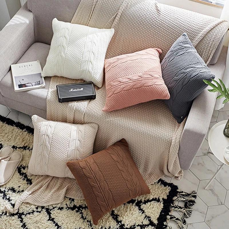 Warmth Unleashed: Wool Knitted Pillowcase - Cozy Comfort for a Stylish Home  