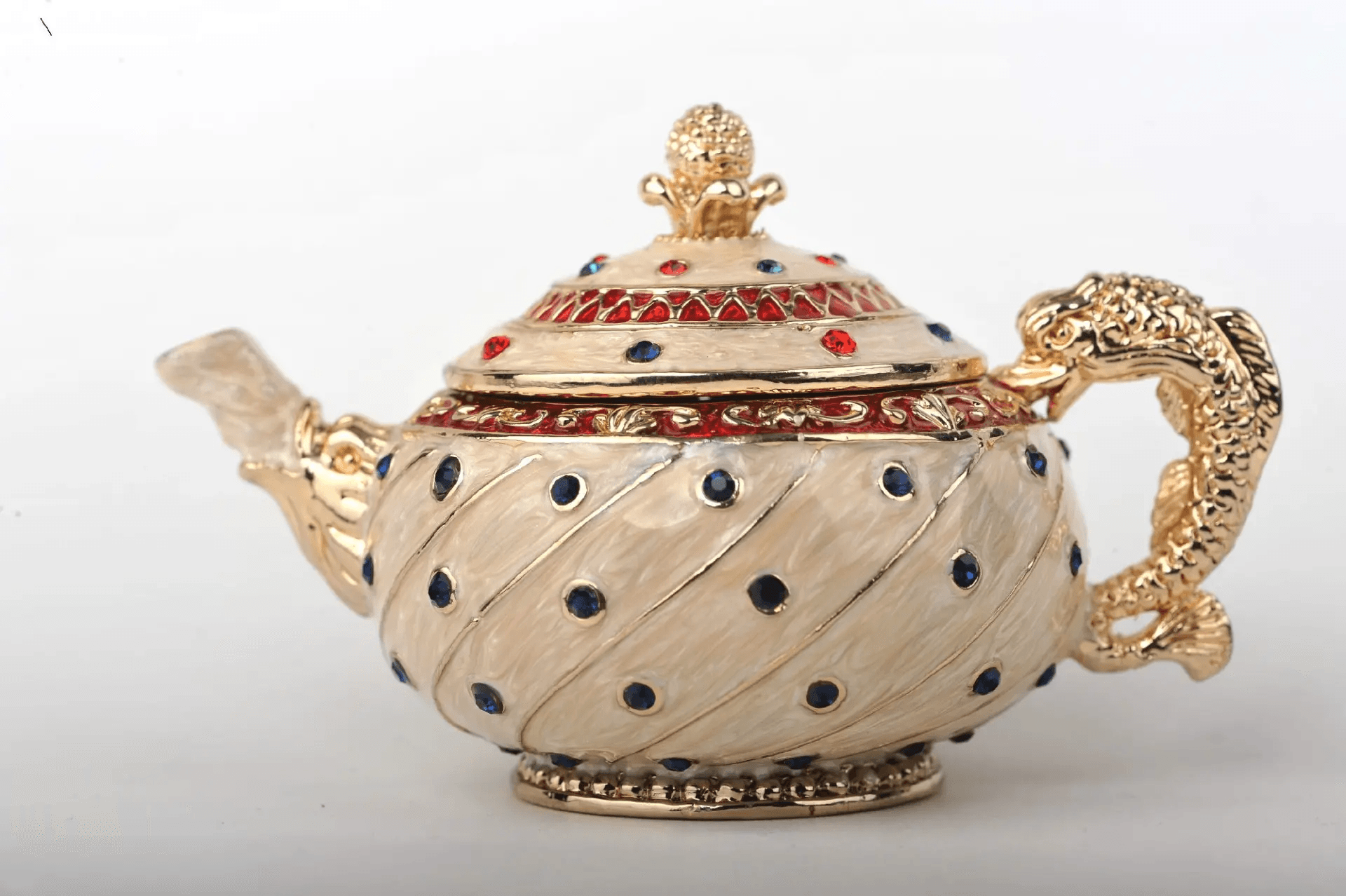 White with Colorful Dots Teapot  