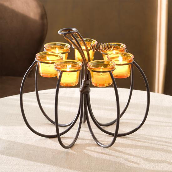 Wrought Iron Candle Holder 2 Piece Wall Hanging OrnamentsRandom  
