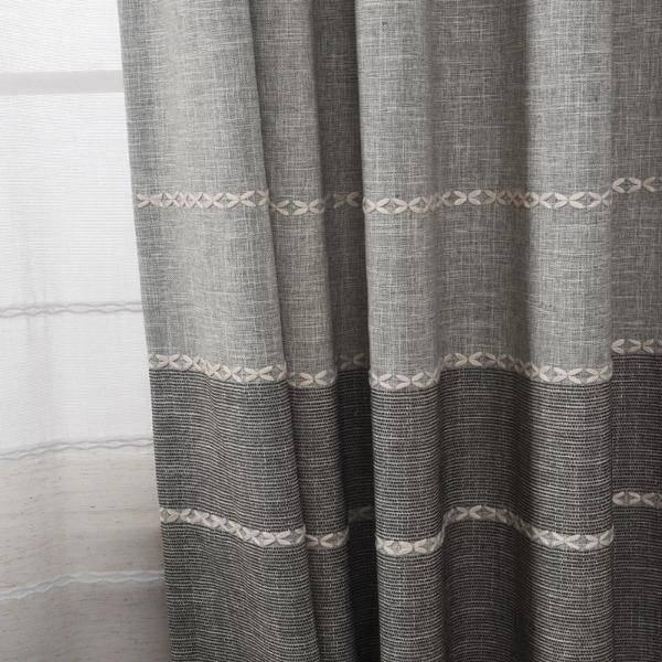 Yono faux linen country side style custom made curtain  