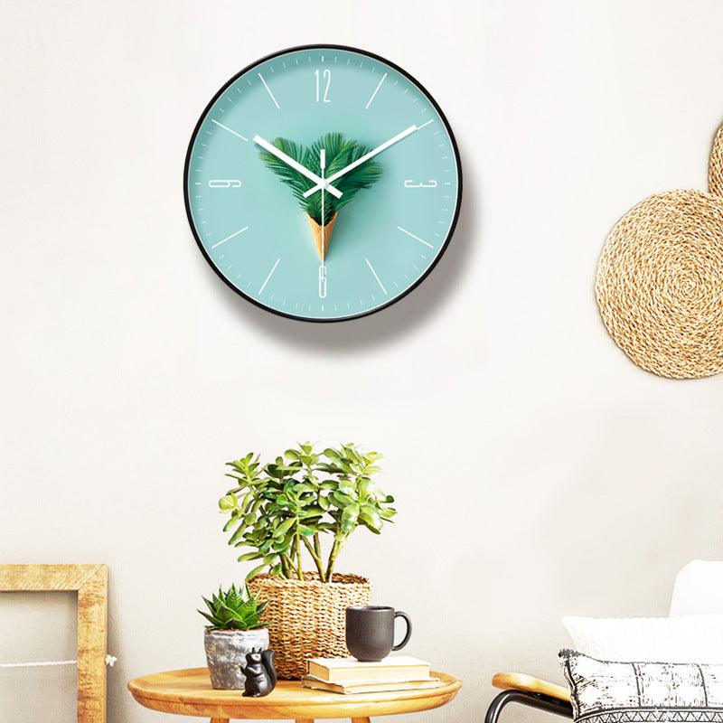Modern Living Room Bright Green Wall Clock  