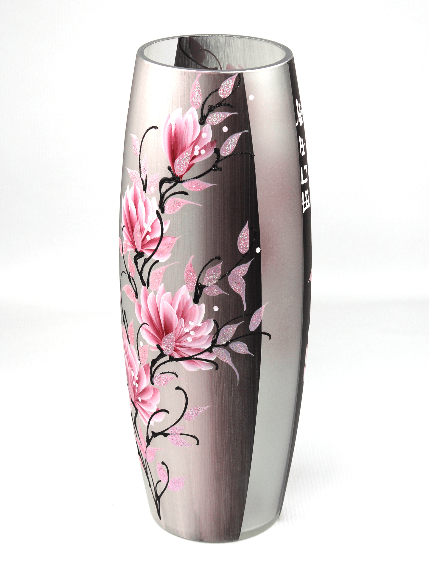 floor pink art decorative glass vase 7124/400/890  