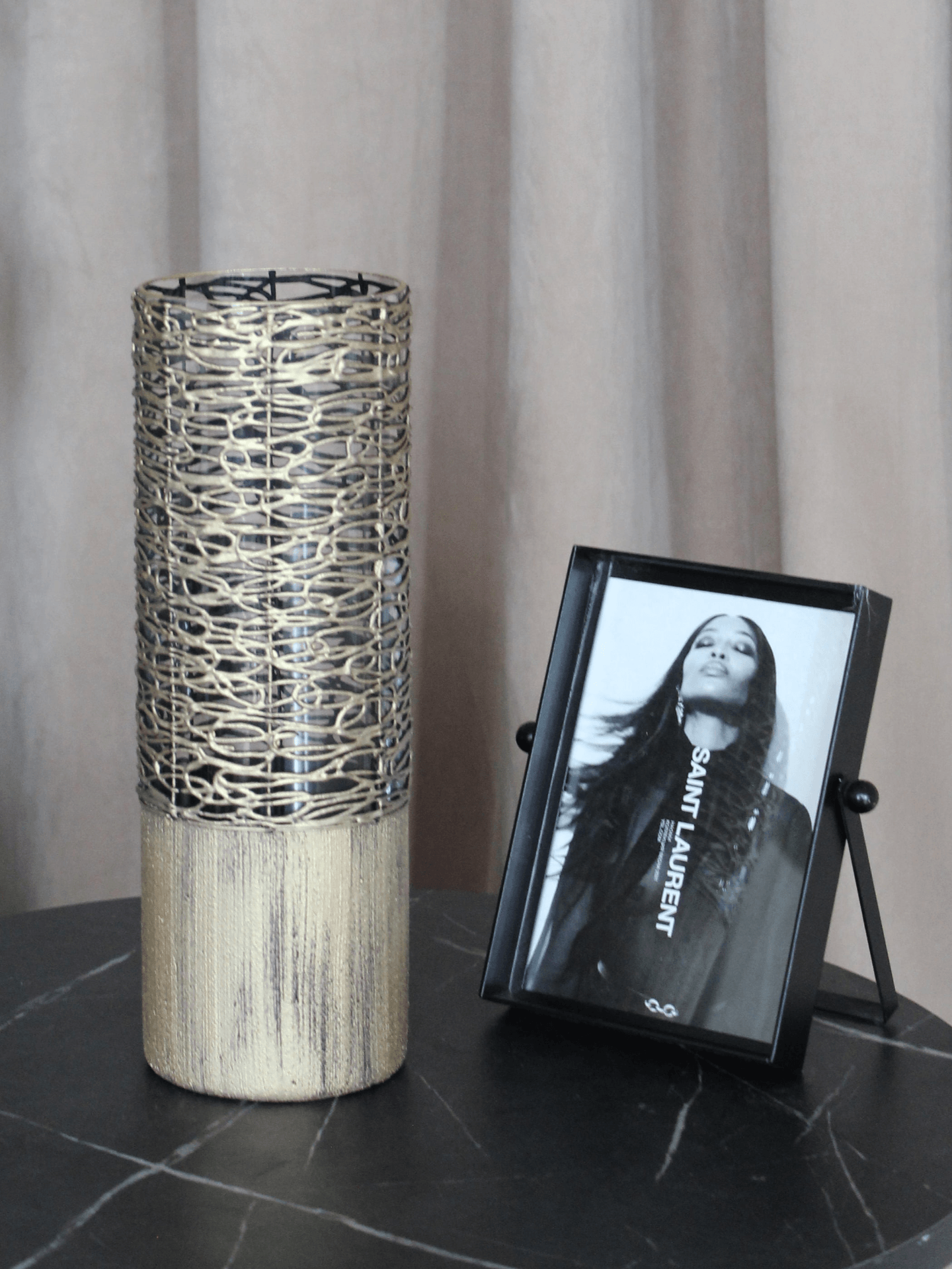 table bronze art decorative glass vase 7856/300/sh282  