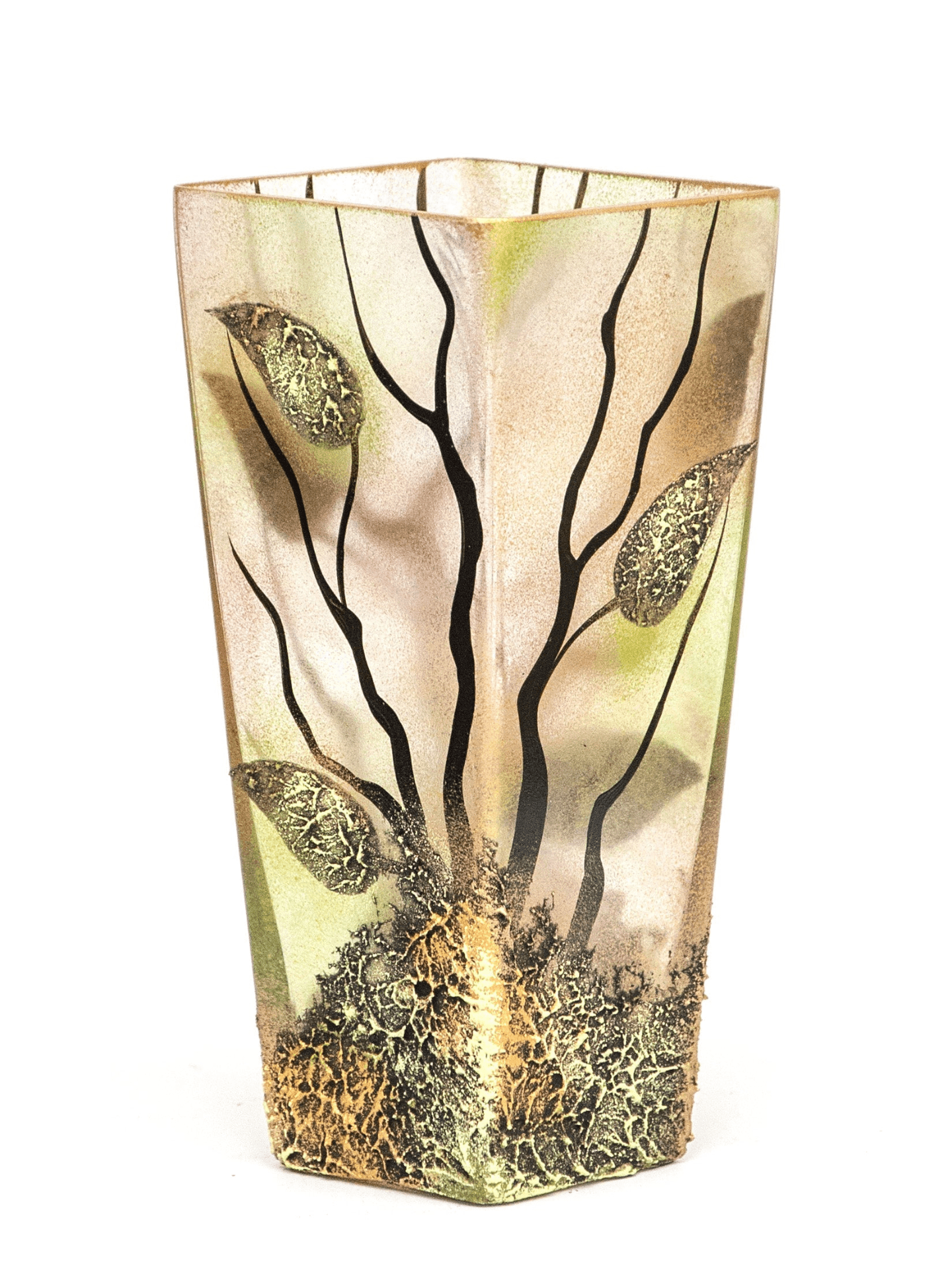 table brown art decorative glass vase 7011/250/lk269  