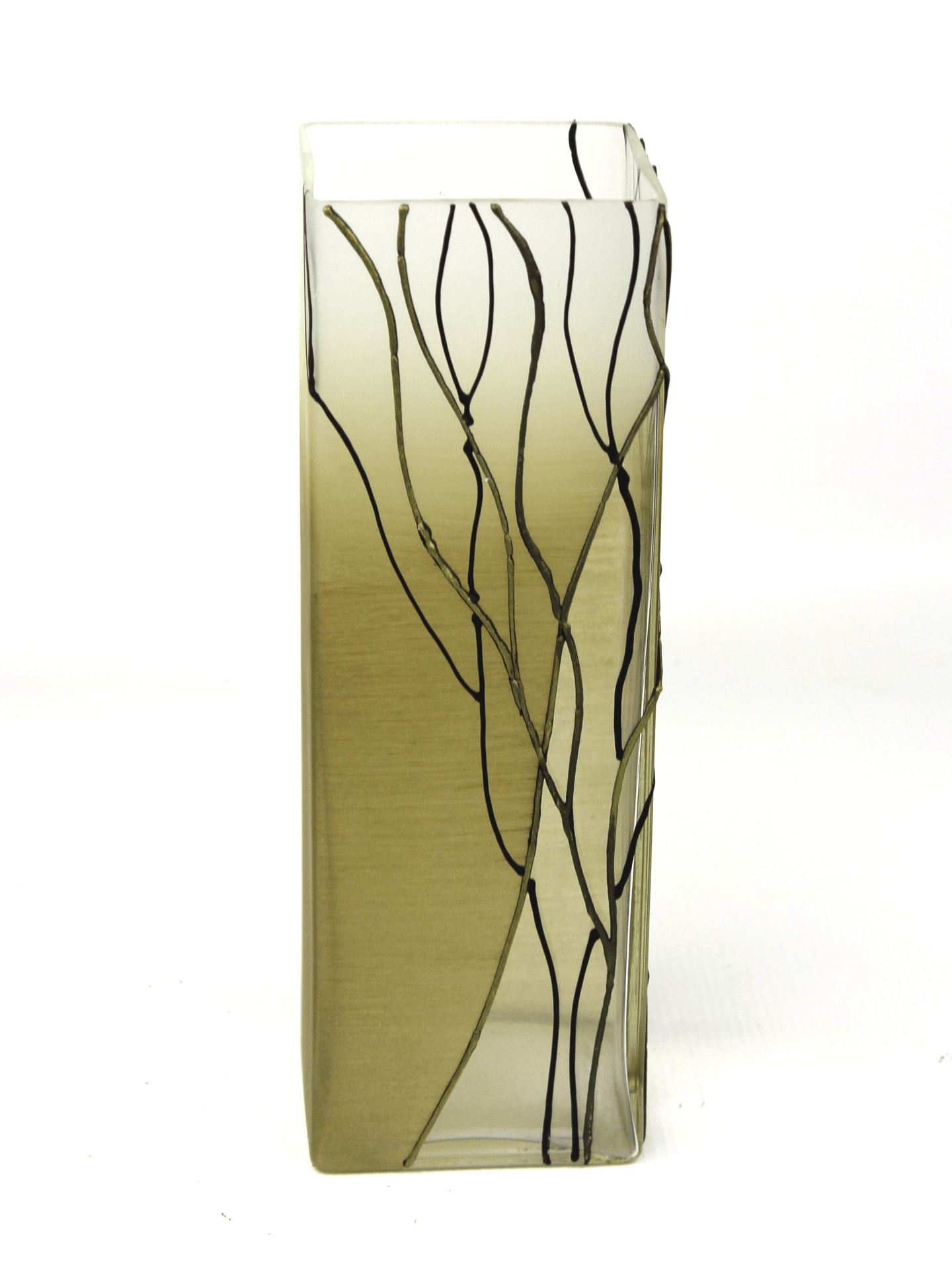 table green art decorative glass vase 6360/300/sh267.1  
