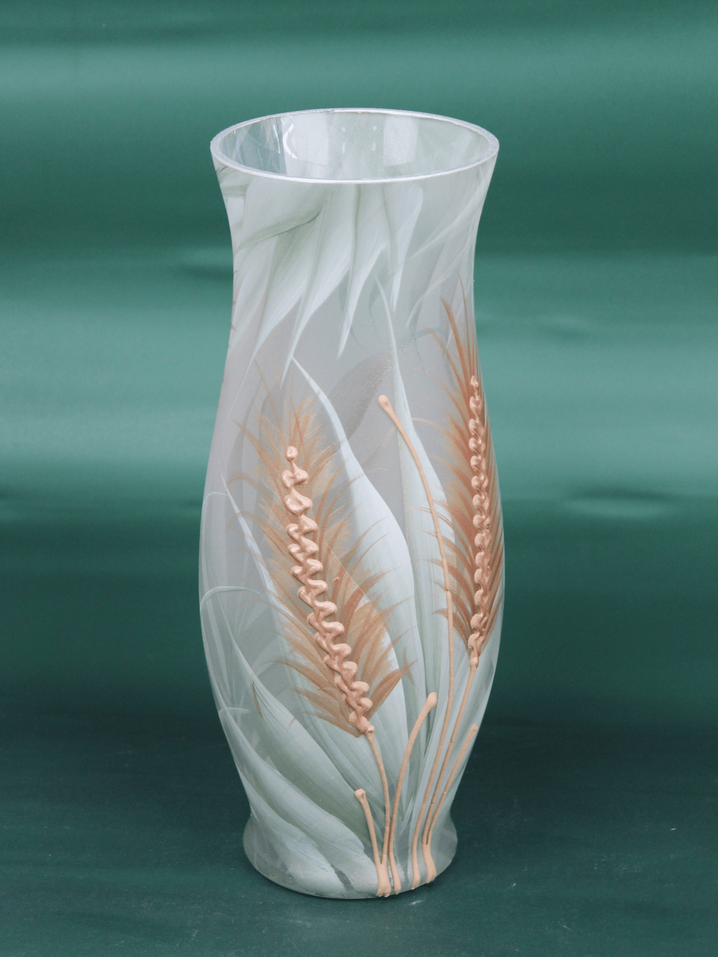 table light green art decorative glass vase 8290/300/sh332  