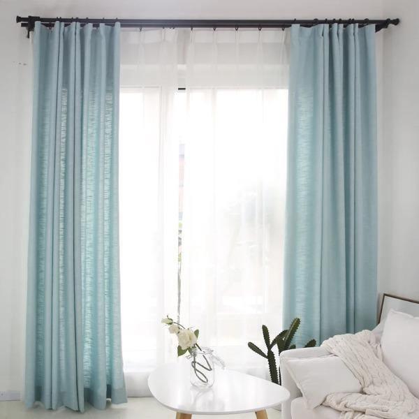 Tren faux linen breathable custom made curtain  